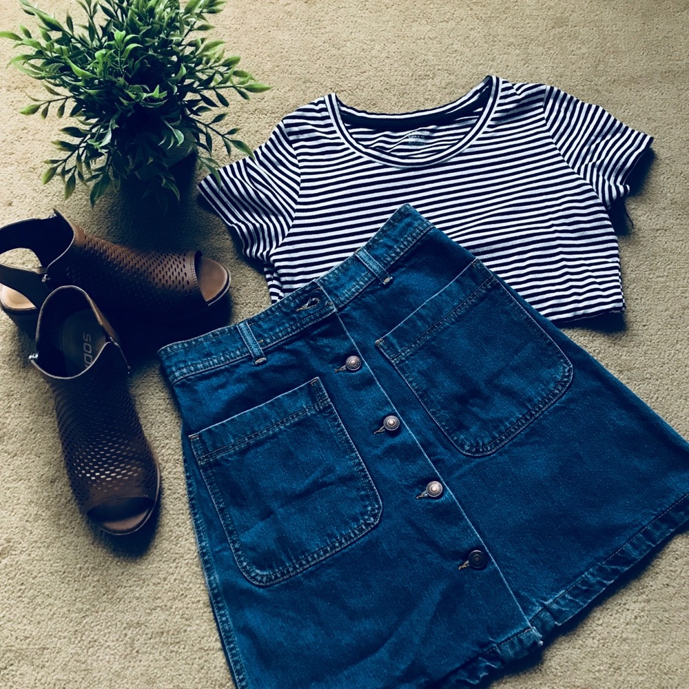 Denim Jean Skirt (Zara)